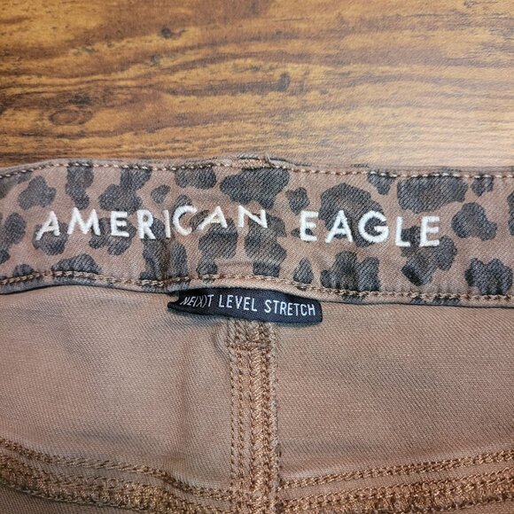 American Eagle Jeans 18 R Jegging Curvy Super Hi Rise Next Level Animal Print - Picture 4 of 10